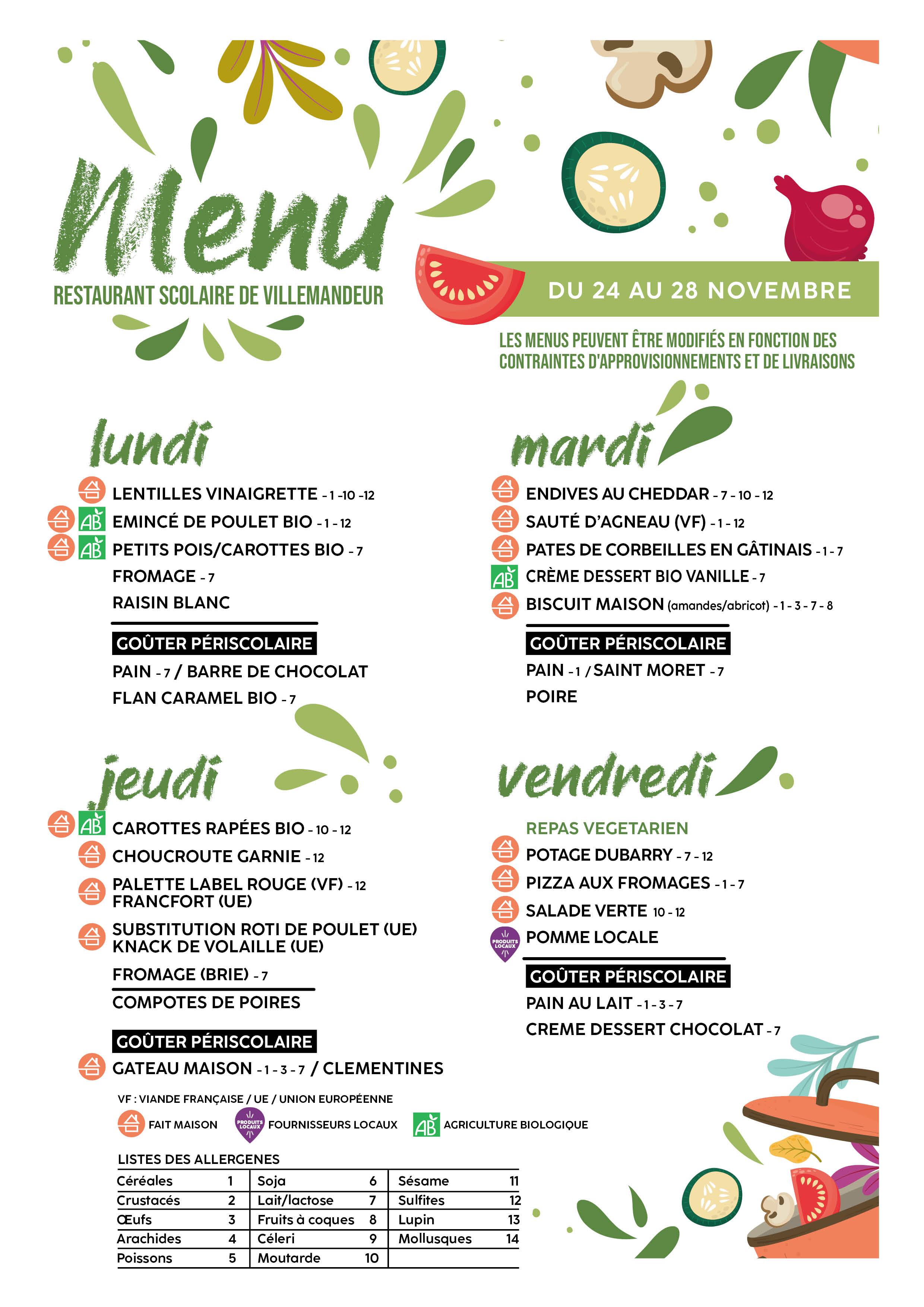 menus semaine48